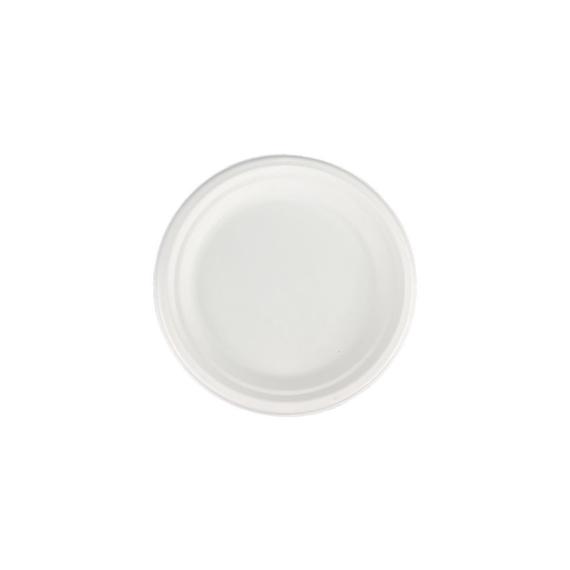 Lapostányér átmérő 22,5 cm komposztálható cukornád, papír natúr 125 db/cs