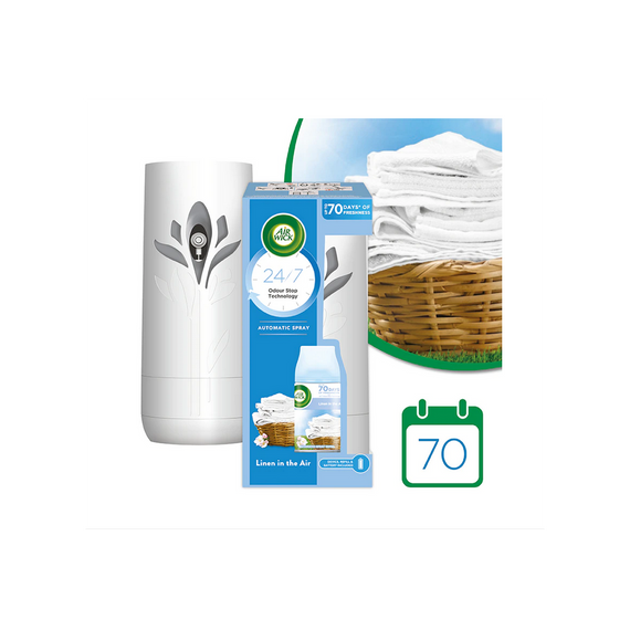 Légfrissítő készülék utántöltővel 250 ml AirWick Freshmatic Friss Ruha