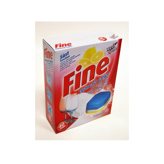 Mosogatógép tabletta 40 x 20 g /doboz Fine 5 in1