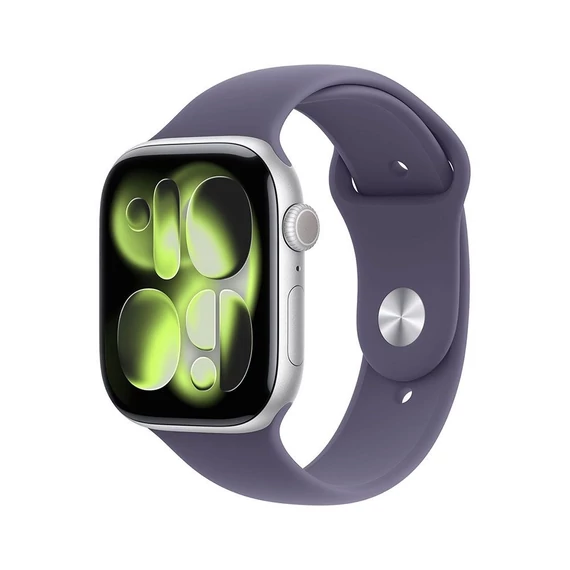 Okosóra Apple Watch S11 GPS 42mm Silver Aluminium Case with Purple Fog Sport Band - M/L