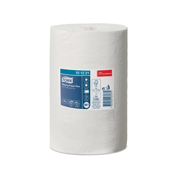Kéztörlő 2 rétegű tekercses átmérő: 14 cm  Plus M1 Tork_101221 fehér
