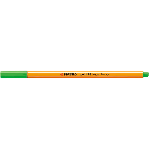 Rostirón, tűfilc 0,4mm, STABILO Point 88 neon zöld