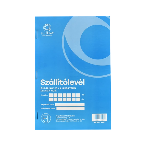 Szállítólevél A5, 25x4 lapos B.10-70/A/V Bluering®