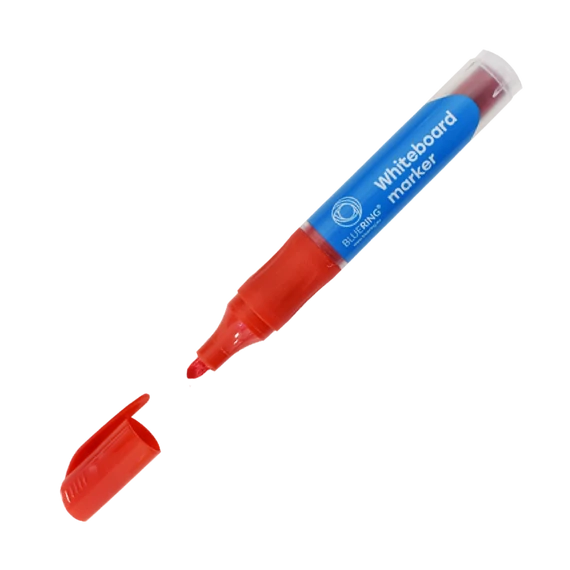 Táblamarker 3mm, kerek, cserélhető betétes, Bluering piros