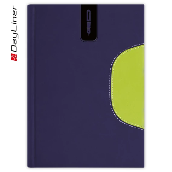 Tárgyalási napló Memphis B5 napló, fehér lapokkal kék-zöld Dayliner 2026.