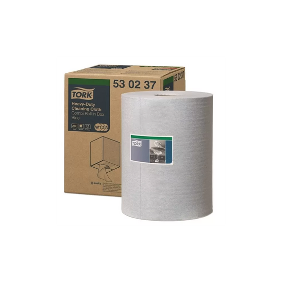 Törlőpapír ipari tekercses nagyteljesítményű kombi 106 m/tek 1 tek/doboz W1/W2/W3 TORK_530237 kék