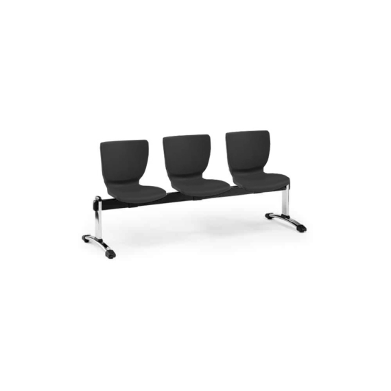 Várótermi szék Mono PC 3 ülőhelyes fekete