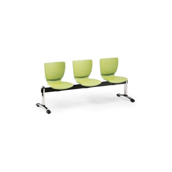 Várótermi szék Mono PC 3 ülőhelyes zöld