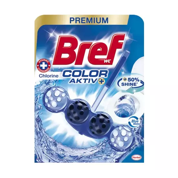 WC illatosító 50 g golyós Color Aktiv Bref Chlorine 