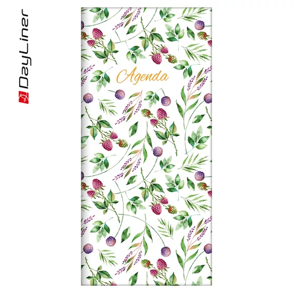 Zsebnaptár Colors fekvő heti, fehér lapokkal Berries Dayliner 2026.
