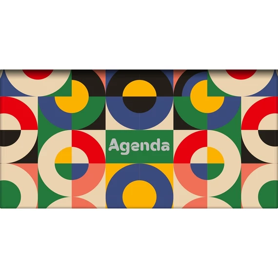 Zsebnaptár Colors fekvő heti, fehér lapokkal Retro Dayliner 2026.