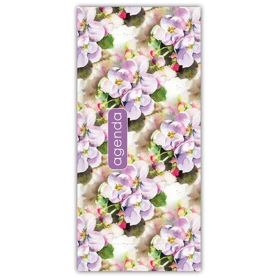 Zsebnaptár Colors fekvő heti, fehér lapokkal Spring Lila Dayliner 2026.