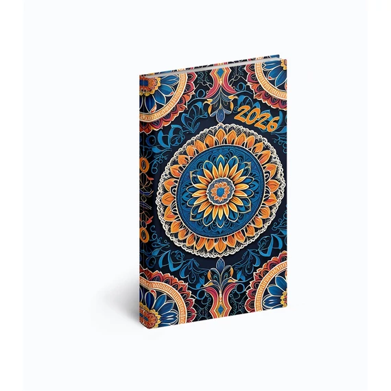 Zsebnaptár álló Picture, fehér lapokkal mandala Realsystem 2026.