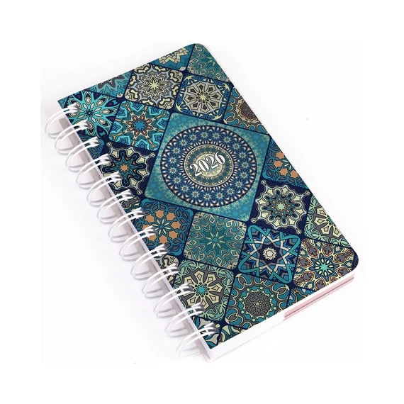 Zsebnaptár álló spirálozott SP5 napi fehér lapokkal mozaik Realsystem 2026.