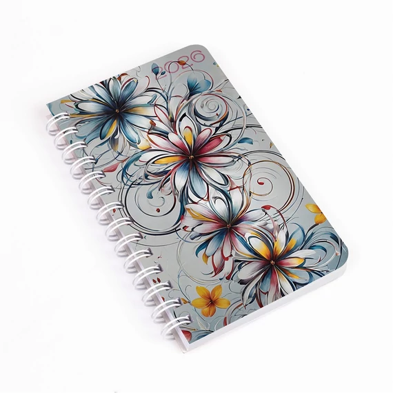 Zsebnaptár spirálozott SP3 mini heti fehér lapokkal absztrakt Realsystem 2026.