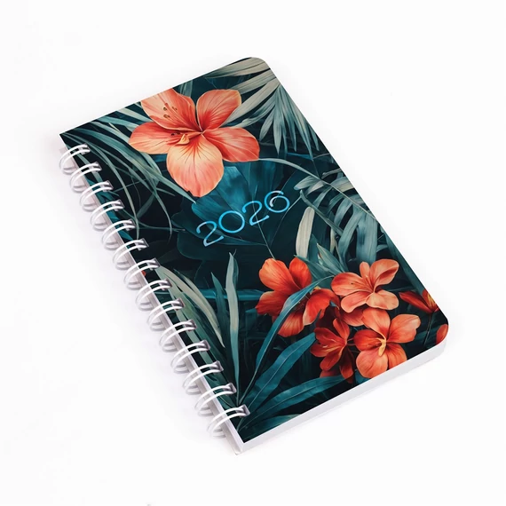 Zsebnaptár spirálozott SP3 mini heti fehér lapokkal tropical Realsystem 2026.