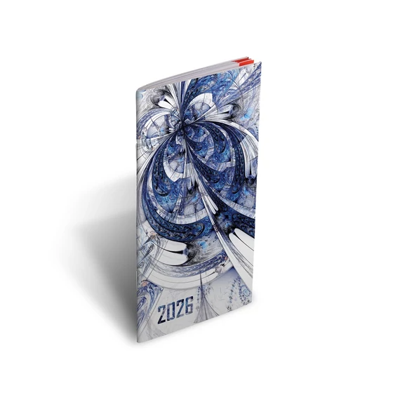 Zsebnaptár tűzött Zsebirka 2 heti fraktál Realsystem 2026.