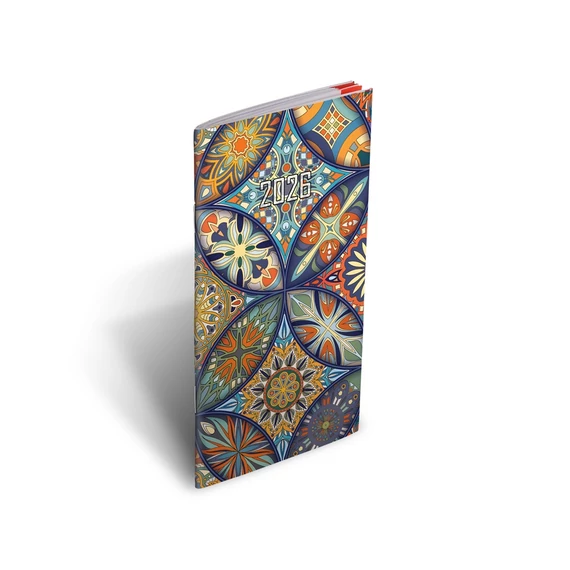 Zsebnaptár tűzött Zsebirka 2 heti mozaik Realsystem 2026.