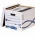 Kép 1/2 - Archiváló konténer, karton, Fellowes® Bankers Box Basic Tall, 10 db/csomag, kék-fehér