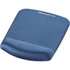 Kép 1/2 - Egérpad csuklótámasszal, habtöltésű, Fellowes® PlushTouch, kék