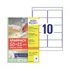 Kép 1/3 - Etikett címke, 96x50,8 mm, univerzális, 65 lap, 10 címke/lap Avery, fehér