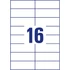 Kép 4/5 - Etikett címke, 105 x37mm, univerzális, 16 címke/ív, 100 ív/doboz, Avery fehér
