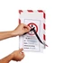 Kép 2/2 - Infókeret A4, öntapadó mágneses záródás 2 db/csomag, Durable Duraframe® Security, piros/fehér